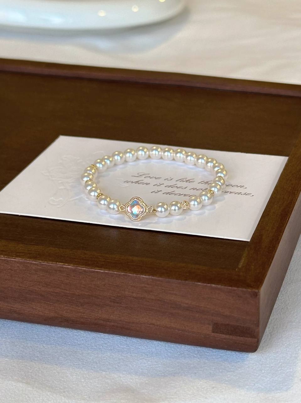 ✨ Perfectly Round Pearl Beaded Bracelet